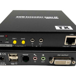 IP605-DVTX<BR>LANケーブル利用KVM切替延長器（DVIモニタ）/RS232C対応/送信器<BR>㈱スペクトル
