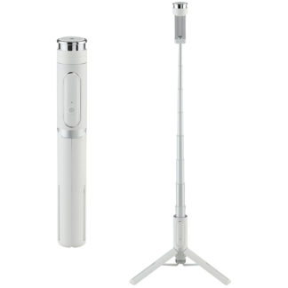 302625<BR>三脚付Bluetooth自撮り棒 セルフィーマルチスタンド ホワイト コールマンライセンス商品<BR>ベルボン㈱