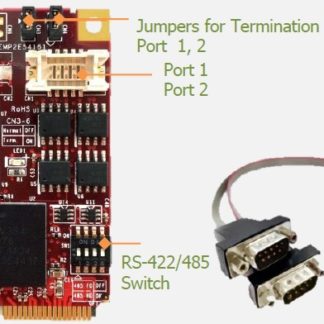 EMP2-X202-W1VN<BR>Innodisk 産業用mPCIe - RS-422/485×2ポート変換アダプタ<BR>Ｖ－ｎｅｔ　ＡＡＥＯＮ㈱