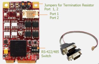 EMP2-X202-W1VNInnodisk 産業用mPCIe - RS-422/485×2ポート変換アダプタＶ－ｎｅｔ　ＡＡＥＯＮ㈱