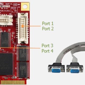 EMP2-X403-W1VN<BR>Innodisk 産業用mPCIe - RS-232×4ポート変換アダプタ<BR>Ｖ－ｎｅｔ　ＡＡＥＯＮ㈱
