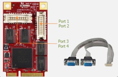 EMP2-X403-W1VNInnodisk 産業用mPCIe - RS-232×4ポート変換アダプタＶ－ｎｅｔ　ＡＡＥＯＮ㈱