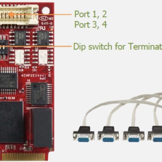 EMP2-X4S1-W1VN<BR>Innodisk 産業用mPCIe - 絶縁RS-485×4ポート変換アダプタ<BR>Ｖ－ｎｅｔ　ＡＡＥＯＮ㈱