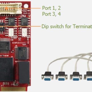 EMP2-X4S1-W1VNInnodisk 産業用mPCIe - 絶縁RS-485×4ポート変換アダプタＶ－ｎｅｔ　ＡＡＥＯＮ㈱