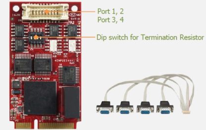 EMP2-X4S1-W1VNInnodisk 産業用mPCIe - 絶縁RS-485×4ポート変換アダプタＶ－ｎｅｔ　ＡＡＥＯＮ㈱