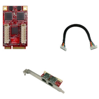 EMPL-G201-C2VN<BR>Innodisk 産業用mPCIe - デュアル絶縁ギガLAN変換アダプタ 垂直接続タイプ ブラケット取付＋標準温度対応モデル<BR>Ｖ－ｎｅｔ　ＡＡＥＯＮ㈱