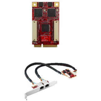 EMPL-G202-C2VN<BR>Innodisk 産業用mPCIe - デュアル絶縁ギガLAN変換アダプタ 水平接続タイプ ブラケット取付＋標準温度対応モデル<BR>Ｖ－ｎｅｔ　ＡＡＥＯＮ㈱