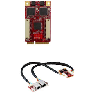 EMPL-G202-W1VN<BR>Innodisk 産業用mPCIe - デュアル絶縁ギガLAN変換アダプタ 水平接続タイプ 組込み用取付穴＋広温対応モデル<BR>Ｖ－ｎｅｔ　ＡＡＥＯＮ㈱