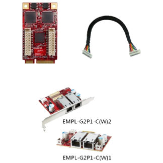 EMPL-G2P1-C2VNInnodisk 産業用mPCIe - 絶縁PoE×2ポート変換アダプタ 4ピンヘッダ電源入力タイプ ブラケット取付＋広温対応モデルＶ－ｎｅｔ　ＡＡＥＯＮ㈱