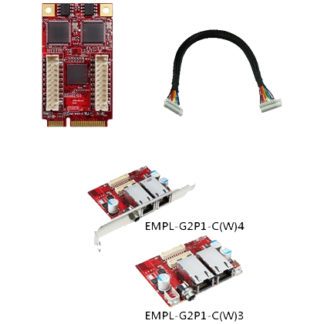 EMPL-G2P1-C4VN<BR>Innodisk 産業用mPCIe - 絶縁PoE×2ポート変換アダプタ DCジャック電源入力タイプ ブラケット取付＋広温対応モデル<BR>Ｖ－ｎｅｔ　ＡＡＥＯＮ㈱
