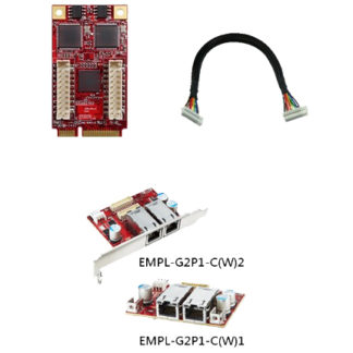 EMPL-G2P1-W2VN<BR>Innodisk 産業用mPCIe - 絶縁PoE×2ポート変換アダプタ 4ピンヘッダ電源入力タイプ ブラケット取付＋広温対応モデル<BR>Ｖ－ｎｅｔ　ＡＡＥＯＮ㈱