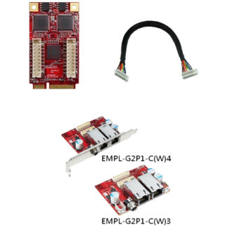 EMPL-G2P1-W3VN<BR>Innodisk 産業用mPCIe - 絶縁PoE×2ポート変換アダプタ DCジャック電源入力タイプ 組込み用取付穴＋広温対応モデル<BR>Ｖ－ｎｅｔ　ＡＡＥＯＮ㈱