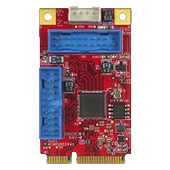 EMPU-3401-C1VN<BR>Innodisk 産業用mPCIe - USB 3.0×4ポート変換アダプタ 標準モデル<BR>Ｖ－ｎｅｔ　ＡＡＥＯＮ㈱