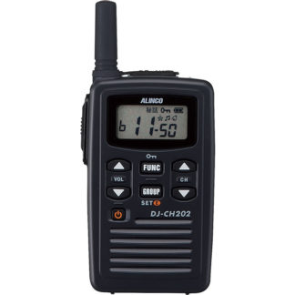 DJ-CH202S<BR>特定小電力トランシーバー 薄型 20ch ショートアンテナ 充電セット付属 黒<BR>ＡＬＩＮＣＯ