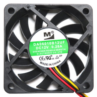DA06010B12UF<BR>60mm角 厚さ10mm DC12V Highスピードファン<BR>㈱ワイドワーク