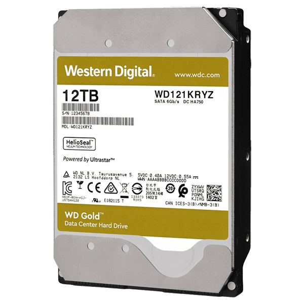 公式旗艦店 WD Gold シリーズ （エンタープライズクラス SATA HDD） WD121KRYZ 内蔵ドライブ・ストレージ 