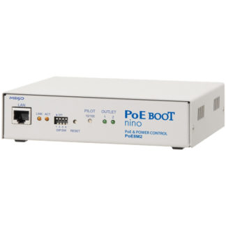 PoE8M28系統のPoEスイッチポート制御＆2口の遠隔電源制御装置 ネットワーク監視・自動リブート装置 PoE BOOT nino明京電機㈱