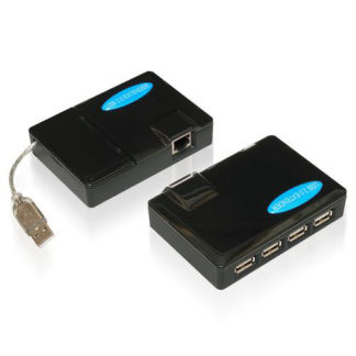 USB2-EX60H4<BR>USB2.0 延長器（最大60m）＆4ポートHUB<BR>サードウェーブ（ハイパーツールズ