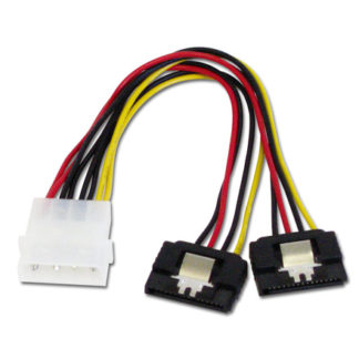 D2-1501SBC<BR>ラッチ付 二股電源変換ケーブル 15cm<BR>㈱アイネックス