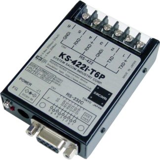 KS-422i-T6P<BR>RS232C⇔RS422絶縁変換ユニット（ACアダプタ仕様） Dsub9P⇔M3ネジ端子台6P<BR>システムサコム工業㈱