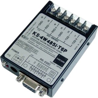 KS-4W485i-T6P<BR>RS232C⇔4線式RS485絶縁変換ユニット（ACアダプタ仕様） Dsub9P⇔M3ネジ端子台6P<BR>システムサコム工業㈱