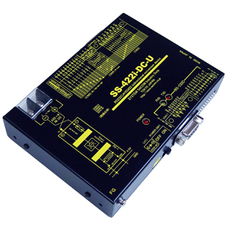 SS-422I-DC-U<BR>RS-232C⇔RS-422絶縁型変換ユニット DC10V～32V：Dsub9P/10P端子⇔Dsub15P/10P端子/RJ45<BR>システムサコム工業㈱