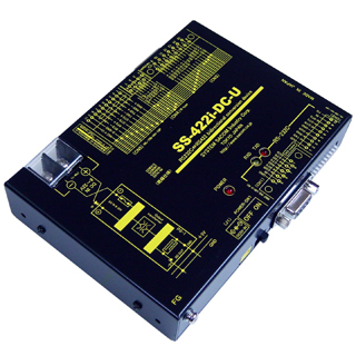 SS-422I-DC-URS-232C⇔RS-422絶縁型変換ユニット DC10V～32V：Dsub9P/10P端子⇔Dsub15P/10P端子/RJ45システムサコム工業㈱