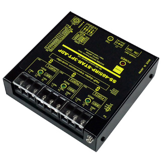 SS-485iRP-STAR-3PT-ADP<BR>RS485リピータ-ハブ【絶縁タイプ】（ACアダプタ仕様） RS485スター接続ハブ M3ネジ端子台3Px3<BR>システムサコム工業㈱
