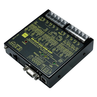 SS-CLP-232-USB-ADP<BR>USB（COM）搭載RS232C⇔4-20mA電流ループ（カレントループ）変換器（ACアダプタ仕様） USB/Dsub9P（メス/インチネジ）⇔端子台5P<BR>システムサコム工業㈱