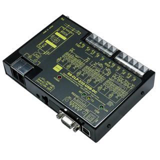 SS-CLP-232-USB-DC<BR>USB（COM）搭載RS232C⇔4-20mA電流ループ（カレントループ）変換器（DC10～32V仕様） USB/Dsub9P（メス/インチネジ）⇔端子台5P<BR>システムサコム工業㈱