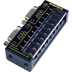 SS-D9PPS-T9<BR>Dsub9ピン（オス） or Dsub9ピン（メス）⇔端子台9ピン変換器 RS232C信号チェッカー Dsub9ピンコネクタ⇔端子台変換ユニット<BR>システムサコム工業㈱