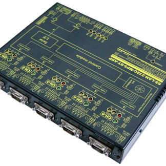 SS-LAN-232C-MP5-ST-ADPLAN（Ethernet)/RS232Cマルチプレクサ【絶縁仕様】（ACアダプタ仕様）サーバ機能付 1：5ch切換器Comon⇔CH間データ転送経路制御器システムサコム工業㈱