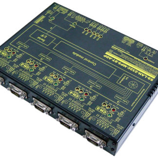 SS-LAN-232C-MP5-ST-ADP<BR>LAN（Ethernet)/RS232Cマルチプレクサ【絶縁仕様】（ACアダプタ仕様）サーバ機能付 1：5ch切換器Comon⇔CH間データ転送経路制御器<BR>システムサコム工業㈱