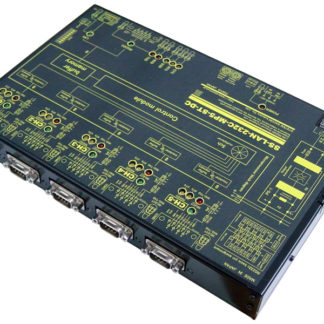 SS-LAN-232C-MP5-ST-DCLAN（Ethernet)/RS232Cマルチプレクサ【絶縁仕様】（DC10-32V仕様）サーバ機能付 1：5ch切換器Comon⇔CH間データ転送経路制御器システムサコム工業㈱