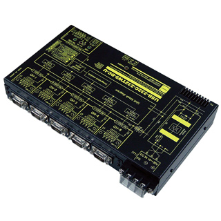 USB-232C-232TW5-DC-U<BR>USB（COM）/RS-232C⇔RS-232C 5ポート分配器 DC10～32V仕様<BR>システムサコム工業㈱