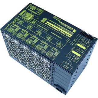 USB-232C-422TW30-AC-U<BR>USB（COMポート）/RS232⇔RS422変換30ポート分配/統合ユニット【絶縁タイプ】 USB/Dsub9P（メス/インチネジ）⇔Dsub9P（オス/インチネジ）x30（AC90-250V仕様）<BR>システムサコム工業㈱