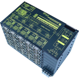 USB-232C-422TW30-DC-U<BR>USB（COMポート）/RS232⇔RS422変換30ポート分配/統合ユニット【絶縁タイプ】 USB/Dsub9P（メス/インチネジ）⇔Dsub9P（オス/インチネジ）x30（DC10-30V仕様）<BR>システムサコム工業㈱