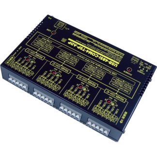 USB-485i-COM4-T5P-ADP<BR>USB（COMポート）⇔4ch独立絶縁RS485変換ユニット 端子台タイプ ACアダプタ仕様（USB⇔端子台5P×4）<BR>システムサコム工業㈱