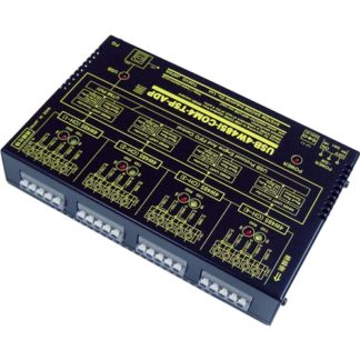 USB-4W485i-COM4-T5P-ADP<BR>USB（COMポート）⇔4ch独立絶縁4線式RS485変換ユニット 端子台タイプ ACアダプタ仕様（USB⇔端子台5P×4）<BR>システムサコム工業㈱
