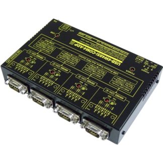 USB-4W485i-COM4-ADP<BR>USB（COMポート）⇔4ch独立絶縁4線式RS485変換ユニット ACアダプタ仕様（USB⇔Dsub9P×4）<BR>システムサコム工業㈱