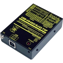 USB-4W485i-RJ45-T9P<BR>USB（COM）⇔4線式RS485絶縁変換ユニット 端子台9P仕様（USB⇔RJ45/端子台9P）<BR>システムサコム工業㈱