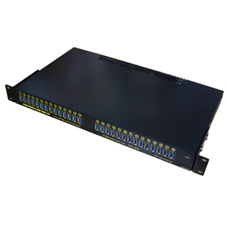 USB-HUBV3-28P-40A-1U<BR>【USB3.0対応】【19インチラック（1U）対応】大容量外部供給電源搭載（1ポート当たり2A/合計32A）業務用28ポートUSB-HUB（AC90～260V仕様）<BR>システムサコム工業㈱