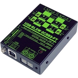 USB-RLSW-2CBBS-FT<BR>USBリレースイッチ（シグナルON/OFF）ユニット 接点構成2b（Win10 32・64bit対応）<BR>システムサコム工業㈱