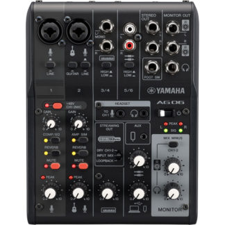 AG06MK2 B<BR>ミキシングコンソール AG06MK2 ブラック<BR>ヤマハ㈱