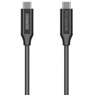 APC-V2010CC-4KU3G2-B<BR>USB3.2 Type-C to C ケーブル (4K・100W出力 / 10Gbps / 2.0m) ブラック<BR>㈱アドテック