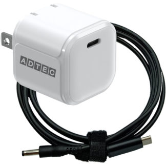 APD-V045C-wK50-WH<BR>Power Delivery対応 GaN AC充電器/45W/USB Type-C 1ポート/ホワイト & dynabook K50/K60用充電ケーブルセット<BR>㈱アドテック