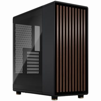 FD-C-NOR1C-02<BR>ミドルタワー型PCケース North Charcoal Black TG Dark<BR>ＦＤ　Ｓｗｅｄｅｎ（Ｆｒａｃｔａｌ）