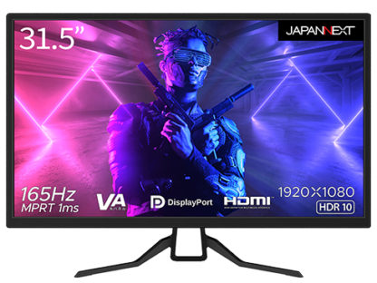 JN-315MV165FHDRゲーミング液晶ディスプレイ/31.5型/1920×1080/HDMI×2、DP×2/ブラック/スピーカー：無㈱ＪＡＰＡＮＮＥＸＴ