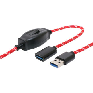 USB-EXS3015/RDスイッチ付 USB延長ケーブル 1.5m レッド㈱ミヨシ