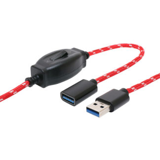 USB-EXS35/RD<BR>スイッチ付 USB延長ケーブル 0.5m レッド<BR>㈱ミヨシ
